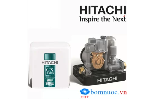 Máy bơm tăng áp tự động vuông Hitachi WM-P300GX2-SPV-WH 300 W