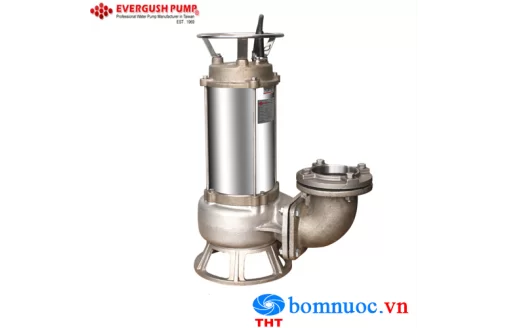 Máy bơm chìm hút bùn loãng, hóa chất Evergush EFS-100T 10HP