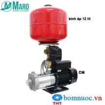 Máy bơm tăng áp Maro CM2-60, cụm tăng áp 12L đứng 1HP